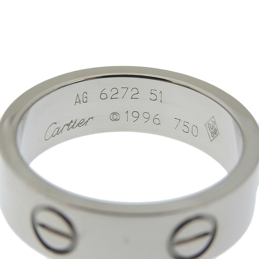 CARTIER Love Ring B4084700 K18 White Gold No. 10.5 Women's S - Picture 4 of 6